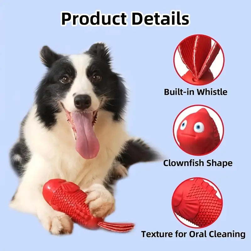 Clown fish Toy | Dog Chew Toy – Durable Squeaky Fun