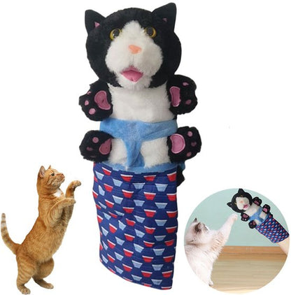 Interactive Cat Play Glove: Scratch-Resistant Toy with Realistic Design and Movable Paws for Engaging Fun