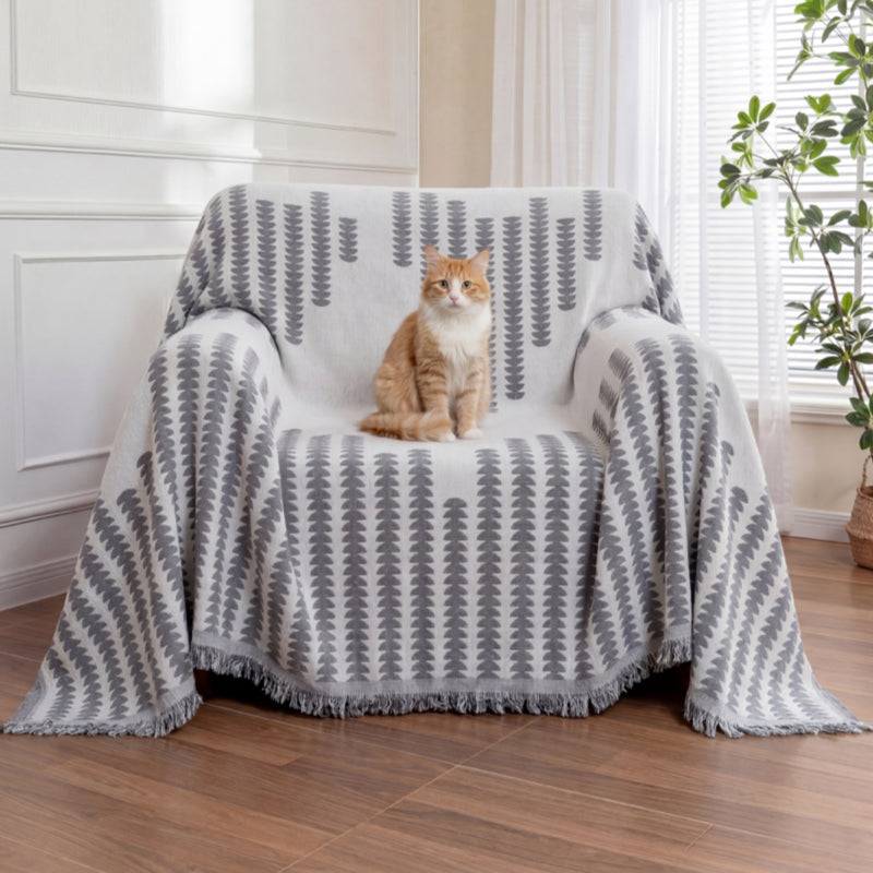 All-Season Chenille Armchair Cover - Double-Sided, Scratch-Resistant, Cozy Home Décor Protector