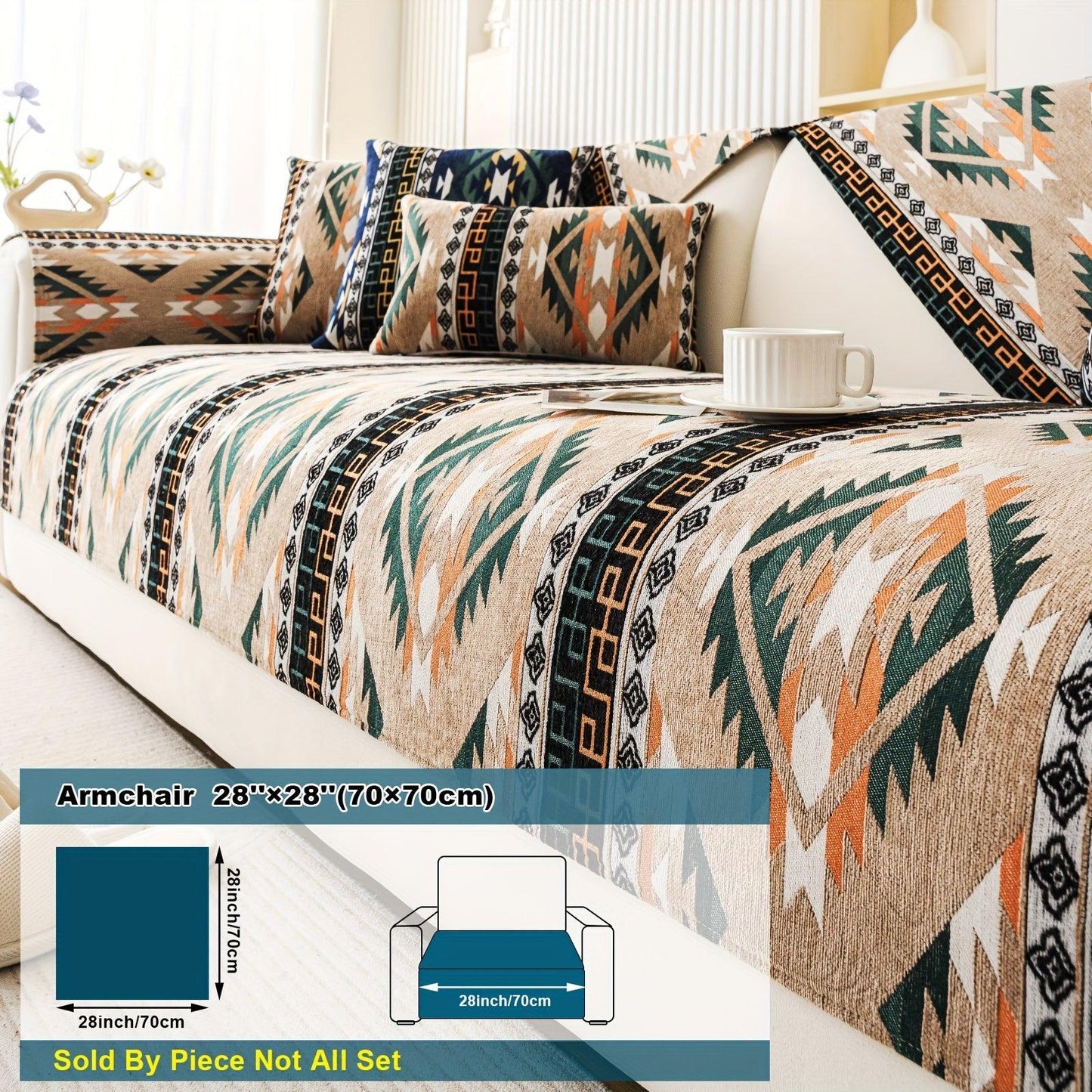 Couch Cover - Chic Snow Chenille Sofa Slipcover