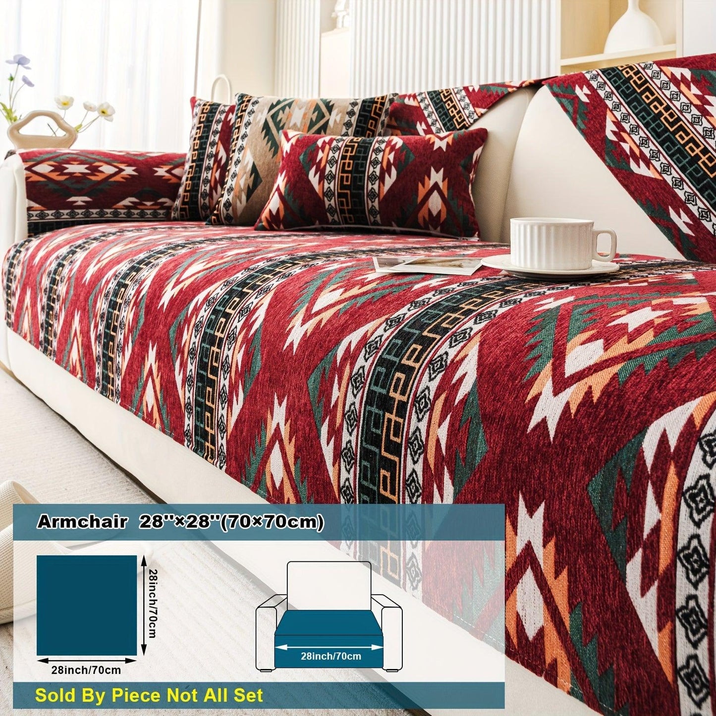 Couch Cover - Chic Snow Chenille Sofa Slipcover