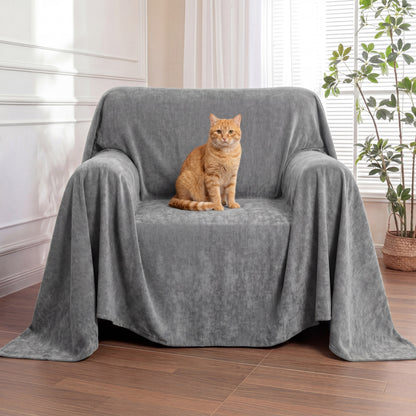 Luxuriously Soft, Waterproof Armchair Cover — Scratch-Resistant, Non-Linting Throw Slipcover