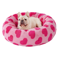 Calming Donut Cat Bed | Soft Plush Bed for Cats and Small Dogs