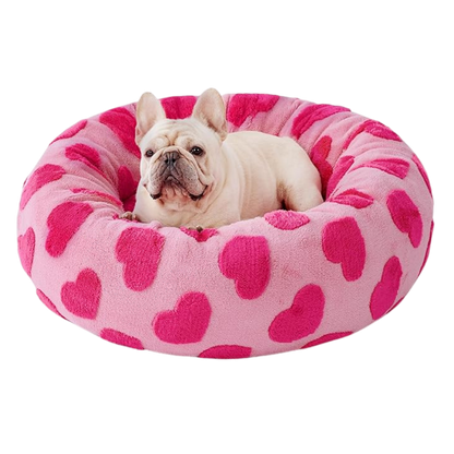 Calming Donut Cat Bed | Soft Plush Bed for Cats and Small Dogs
