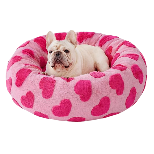 Calming Donut Cat Bed | Soft Plush Bed for Cats and Small Dogs