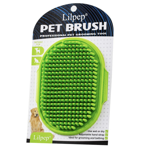 2 Pack Pet Grooming Brushes | Soft Rubber Bath & Massage Brush for Dogs and Cats