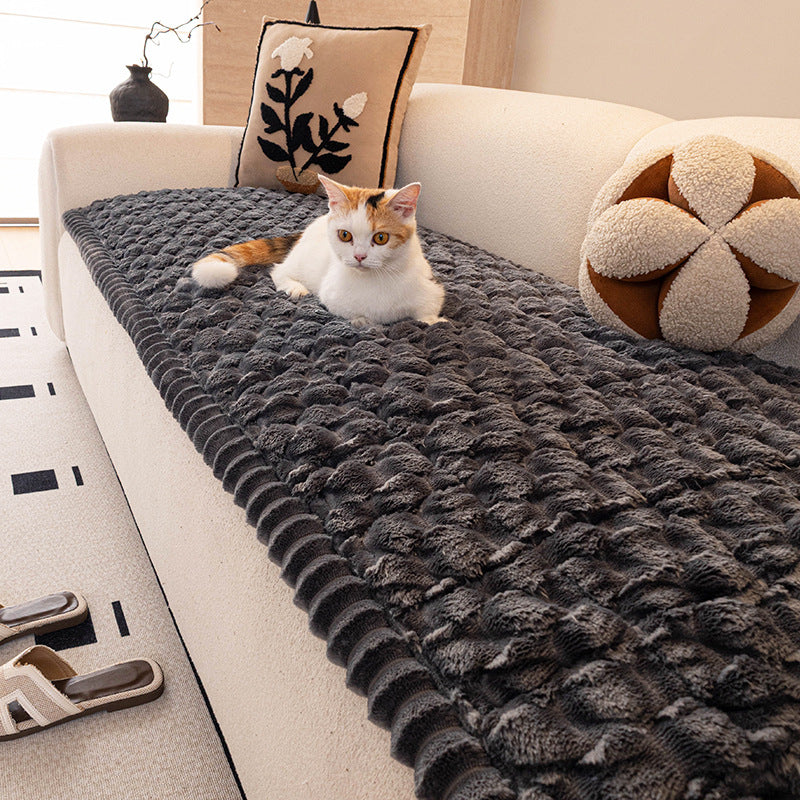 Cloud - Black plush couch cover