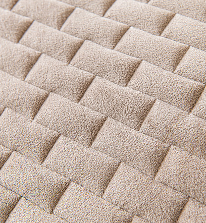 Close up of the quilted crystal velvet plush surface