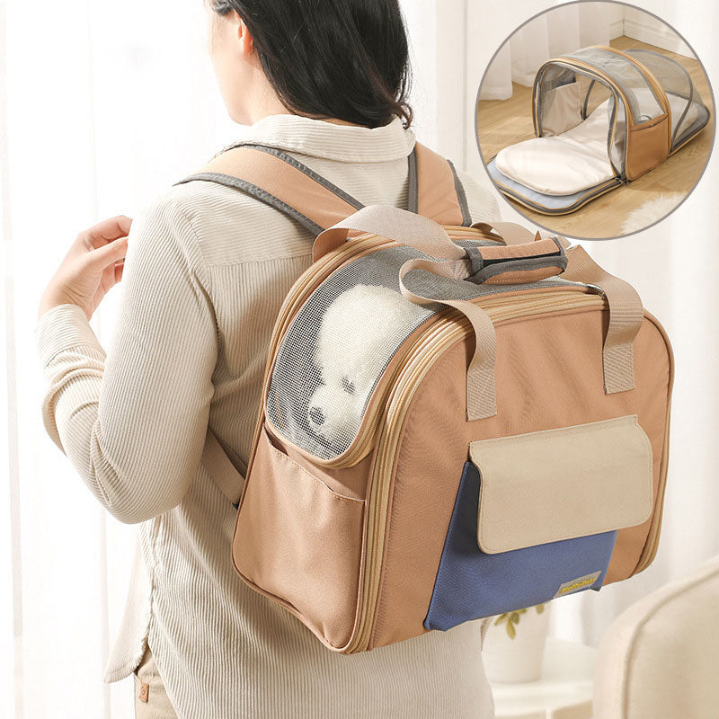 3-in-1 Expandable Dog Travel Carrier – Airline-Approved Pet Bag with Breathable Mesh