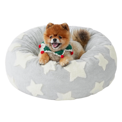 Calming Donut Cat Bed | Soft Plush Bed for Cats and Small Dogs