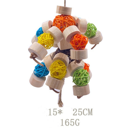 Wooden Vine Ball Bird Toy for Nibbling – Cage Accessories & Bird Toys