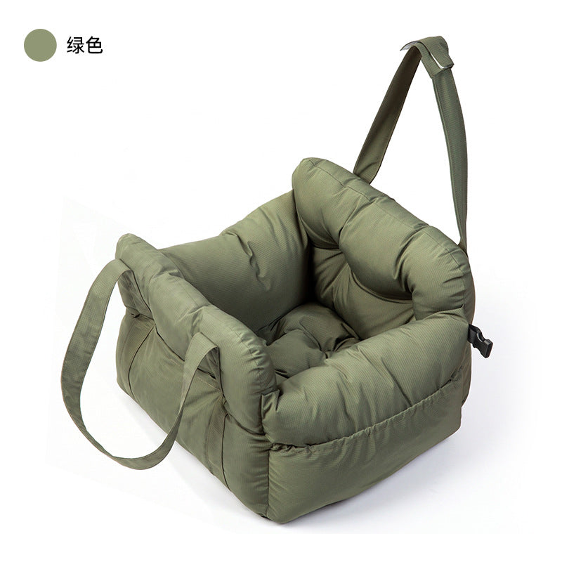 Waterproof green dog car seat bed
