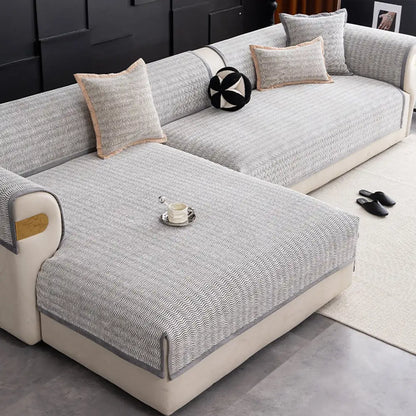 All-Season Chenille Sofa Cover - Breathable, Non-Slip Protector for Couches