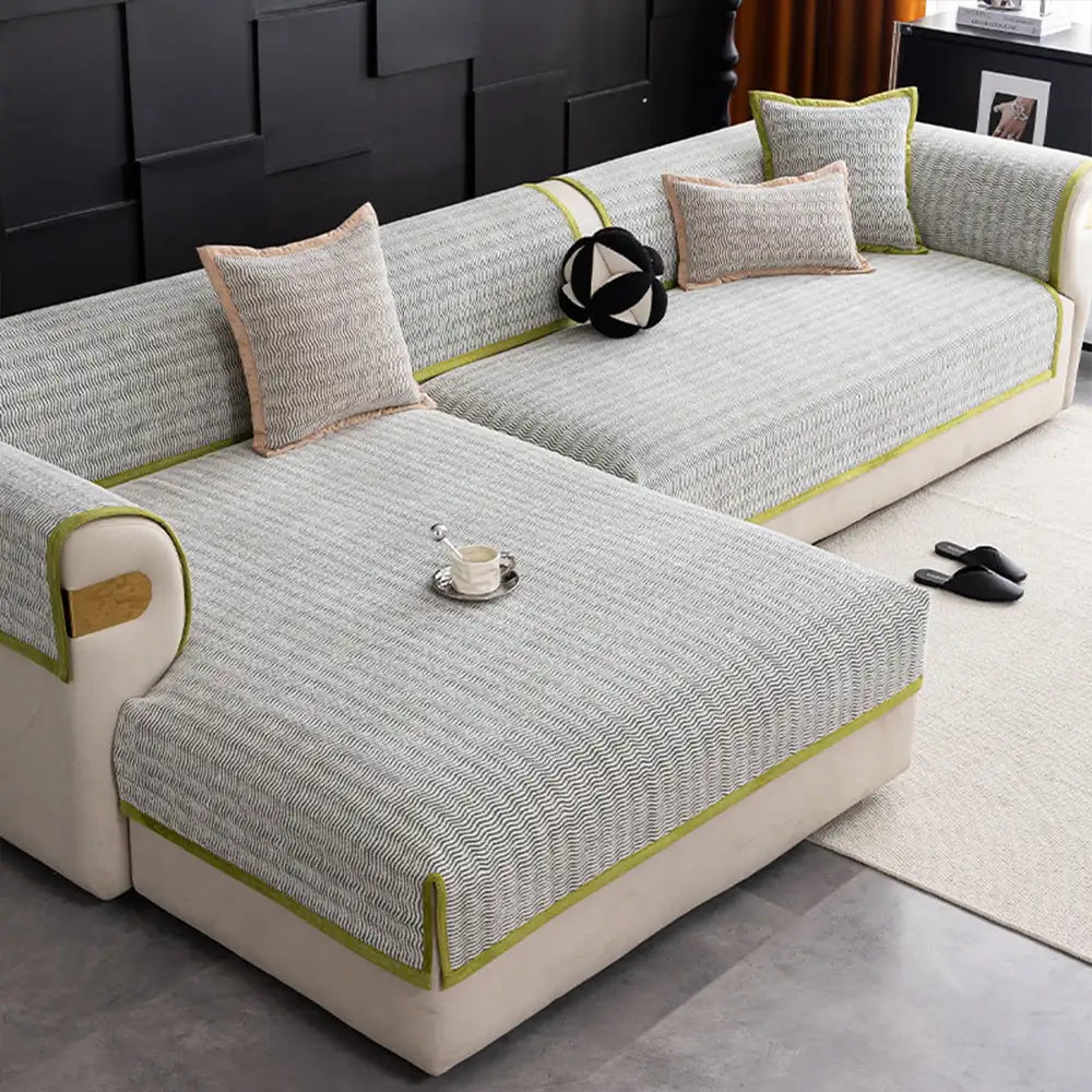 All-Season Chenille Sofa Cover - Breathable, Non-Slip Protector for Couches