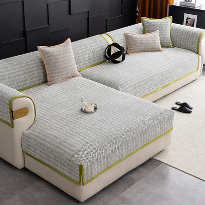 All-Season Chenille Sofa Cover - Breathable, Non-Slip Protector for Couches