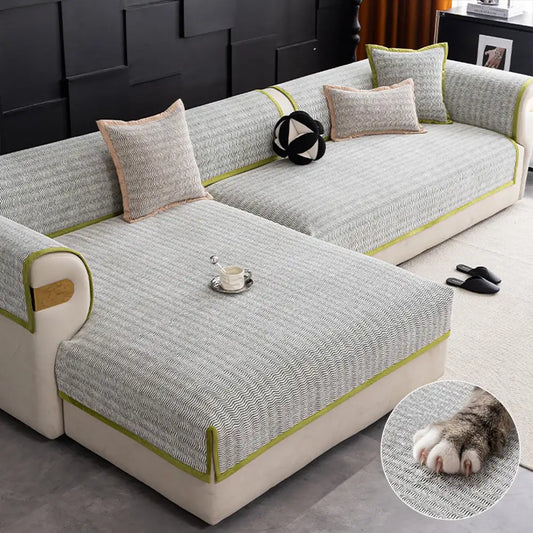 All-Season Chenille Sofa Cover - Breathable, Non-Slip Protector for Couches