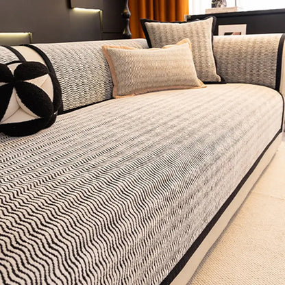 All-Season Chenille Sofa Cover - Breathable, Non-Slip Protector for Couches