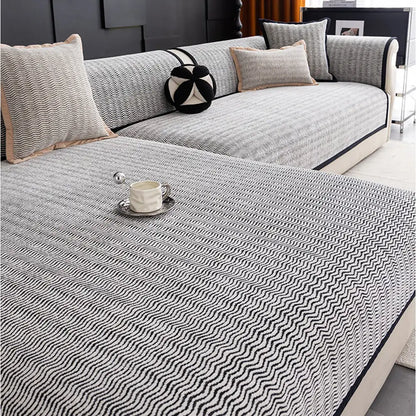 All-Season Chenille Sofa Cover - Breathable, Non-Slip Protector for Couches