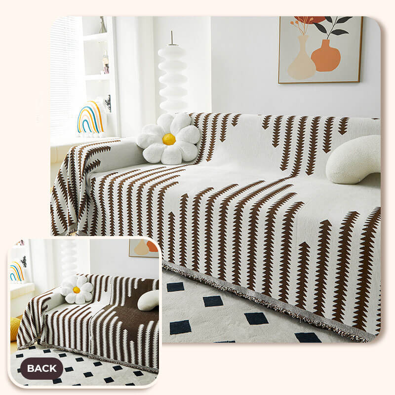 All-Season Chenille Armchair Cover - Double-Sided, Scratch-Resistant, Cozy Home Décor Protector