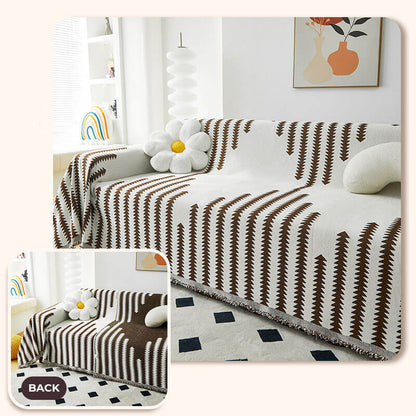 All-Season Chenille Armchair Cover - Double-Sided, Scratch-Resistant, Cozy Home Décor Protector