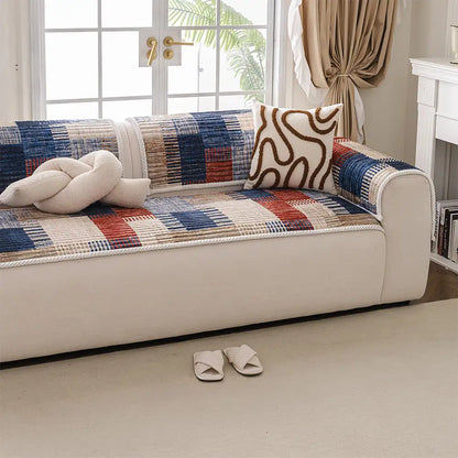 Artistic Quilted Line Sofa Cover – Non-Slip, Protective and Comfortable Couch Protector