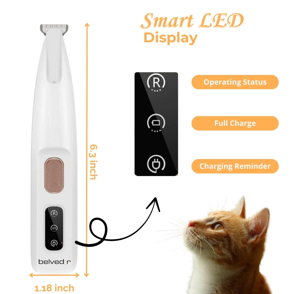 Cat Grooming Kit - Quiet Cordless Pet Trimmer for Gentle, Hassle-Free Grooming
