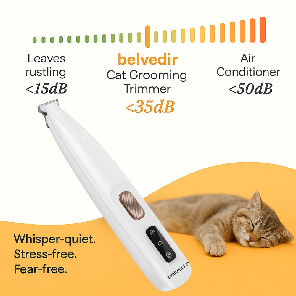 Cat Grooming Kit - Quiet Cordless Pet Trimmer for Gentle, Hassle-Free Grooming