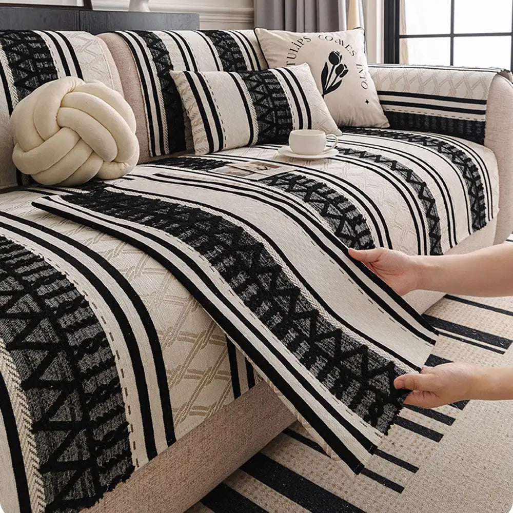 Bohemian Chenille Scratch-Resistant Durable Couch Cover – Stylish, Long-Lasting Furniture Protection