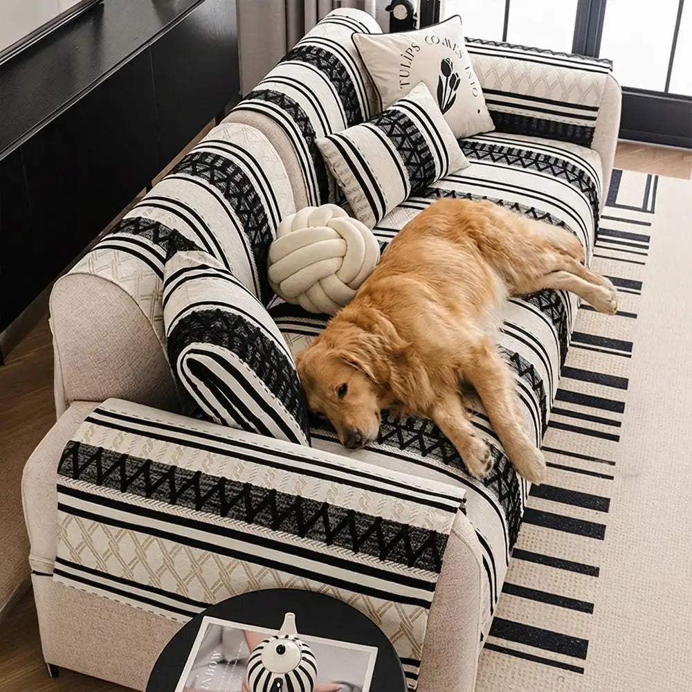 Bohemian Chenille Scratch-Resistant Durable Couch Cover – Stylish, Long-Lasting Furniture Protection
