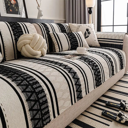 Bohemian Chenille Scratch-Resistant Durable Couch Cover – Stylish, Long-Lasting Furniture Protection