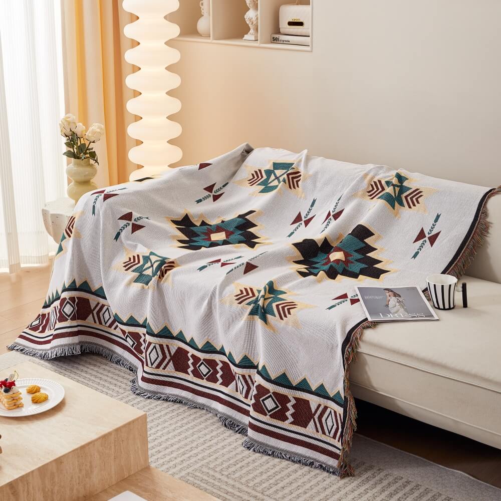 Bohemian Pattern Sofa Cover – Durable Wear-Resistant Furniture Protector for Stylish Decor