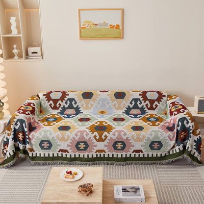 Bohemian Pattern Sofa Cover – Durable Wear-Resistant Furniture Protector for Stylish Decor