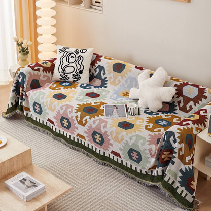 Bohemian Pattern Sofa Cover – Durable Wear-Resistant Furniture Protector for Stylish Decor