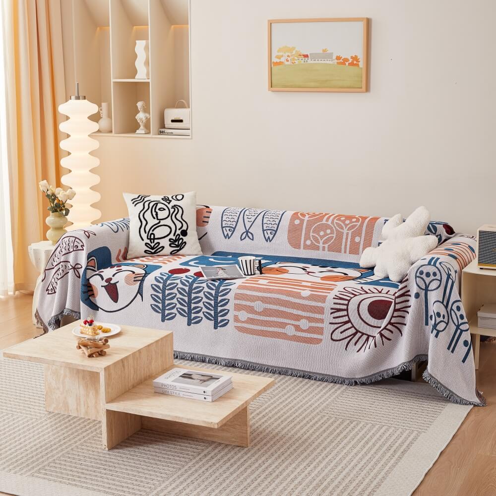 Bohemian Pattern Sofa Cover – Durable Wear-Resistant Furniture Protector for Stylish Decor