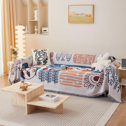 Bohemian Pattern Sofa Cover – Durable Wear-Resistant Furniture Protector for Stylish Decor