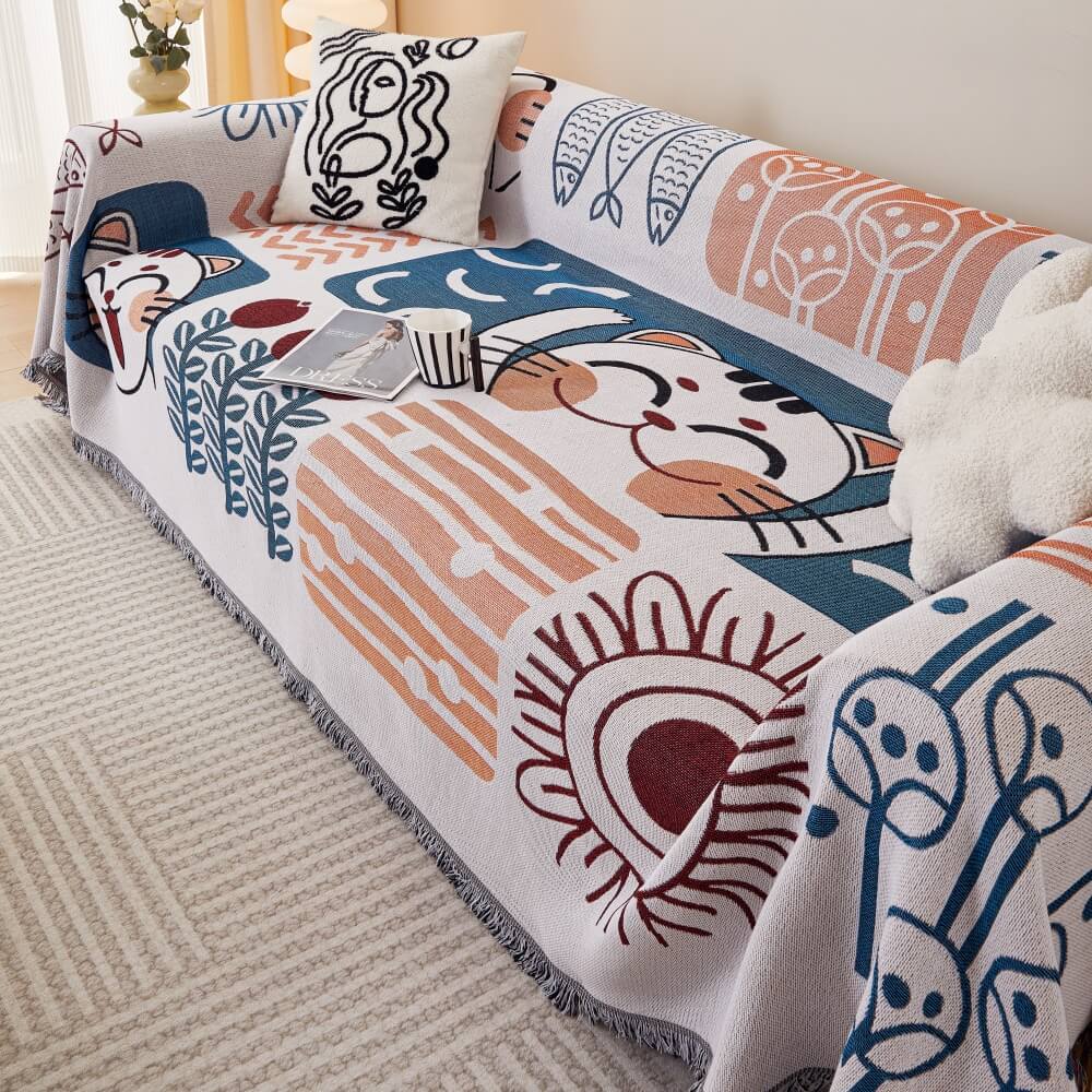 Bohemian Pattern Sofa Cover – Durable Wear-Resistant Furniture Protector for Stylish Decor