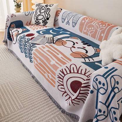 Bohemian Pattern Sofa Cover – Durable Wear-Resistant Furniture Protector for Stylish Decor