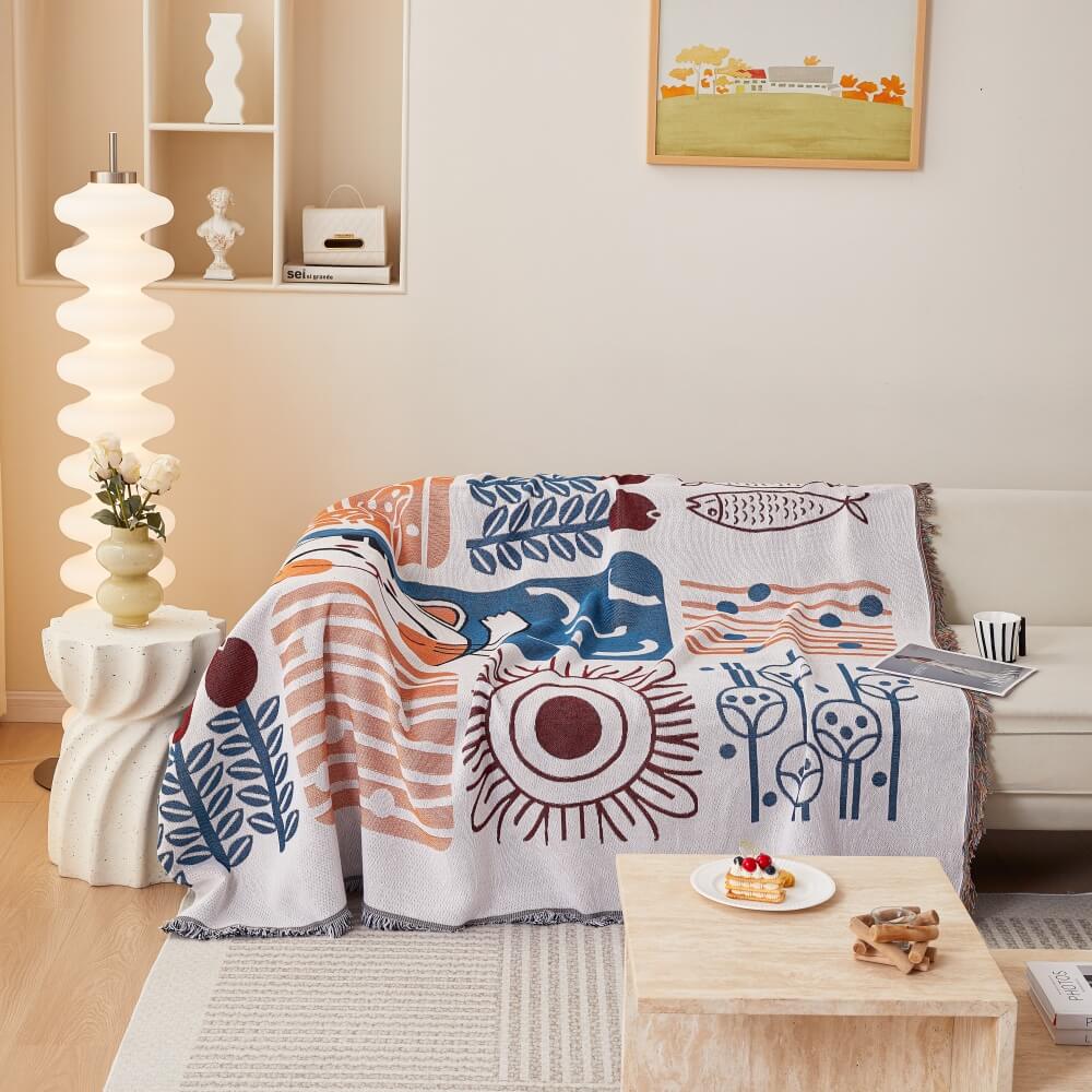 Bohemian Pattern Sofa Cover – Durable Wear-Resistant Furniture Protector for Stylish Decor