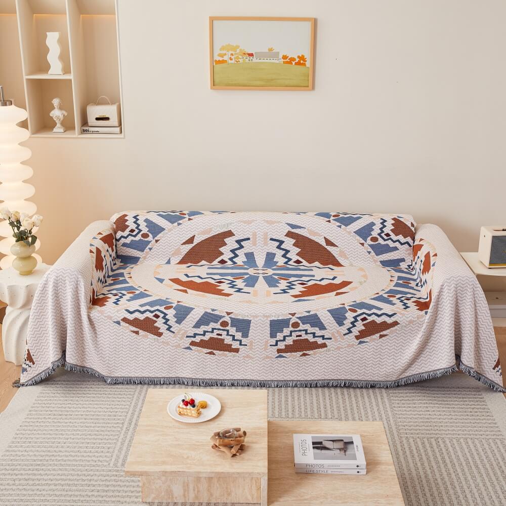 Bohemian Pattern Sofa Cover – Durable Wear-Resistant Furniture Protector for Stylish Decor