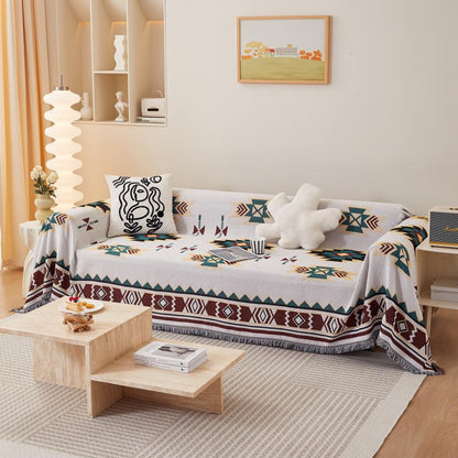 Bohemian Pattern Sofa Cover – Durable Wear-Resistant Furniture Protector for Stylish Decor