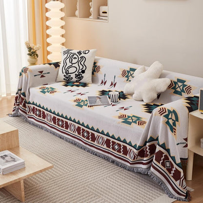 Bohemian Pattern Sofa Cover – Durable Wear-Resistant Furniture Protector for Stylish Decor