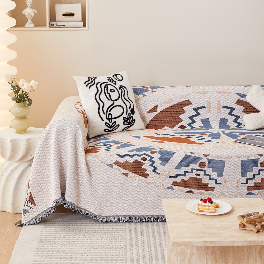 Bohemian Pattern Sofa Cover – Durable Wear-Resistant Furniture Protector for Stylish Decor