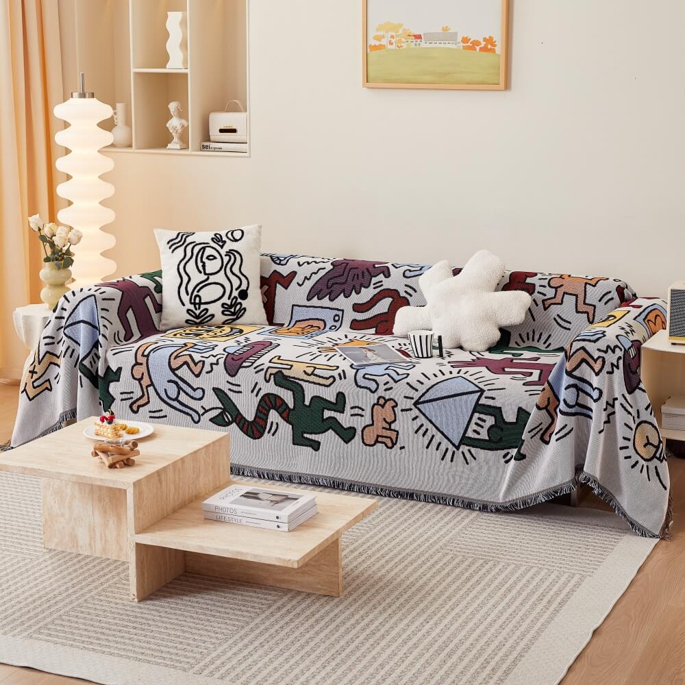 Bohemian Pattern Sofa Cover – Durable Wear-Resistant Furniture Protector for Stylish Decor