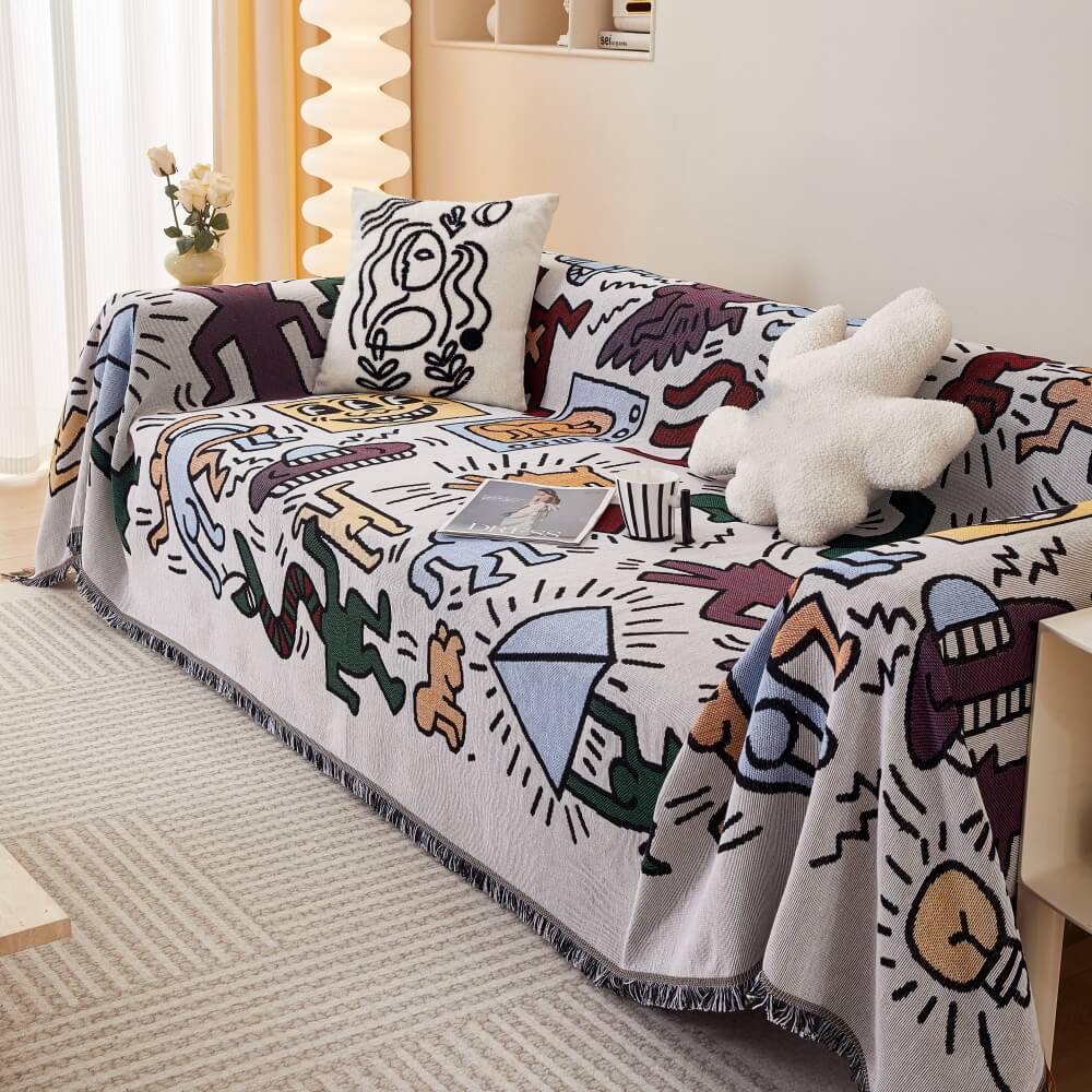 Bohemian Pattern Sofa Cover – Durable Wear-Resistant Furniture Protector for Stylish Decor