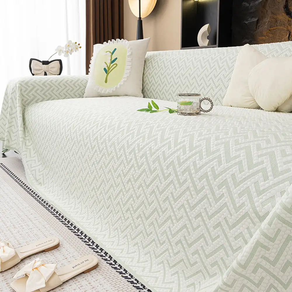 Breathable Ice Silk Sofa Blanket – Cooling, Heat-Absorbing Large Couch Cover