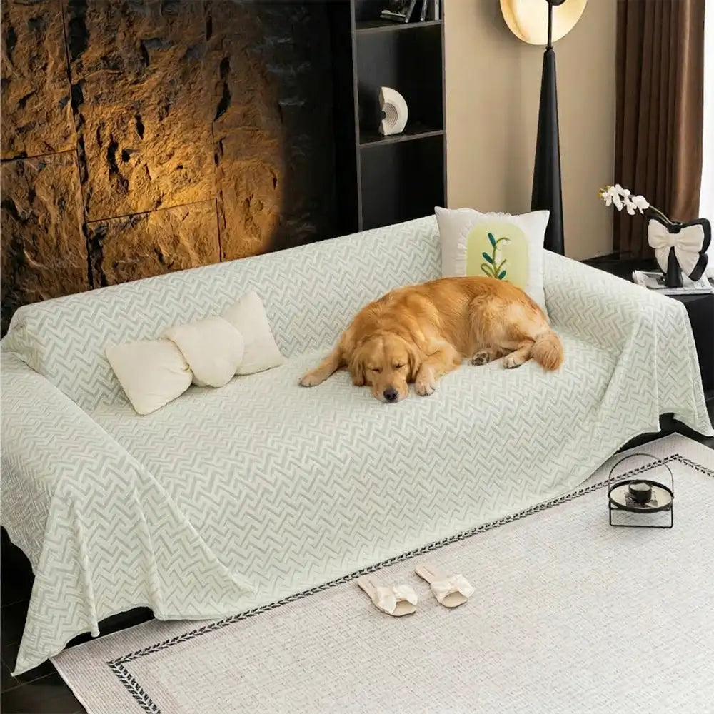 Breathable Ice Silk Sofa Blanket – Cooling, Heat-Absorbing Large Couch Cover