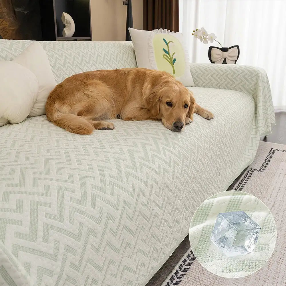 Breathable Ice Silk Sofa Blanket – Cooling, Heat-Absorbing Large Couch Cover