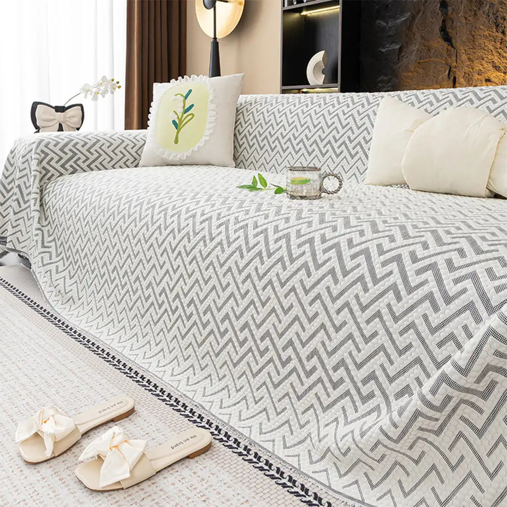 Breathable Ice Silk Sofa Blanket – Cooling, Heat-Absorbing Large Couch Cover