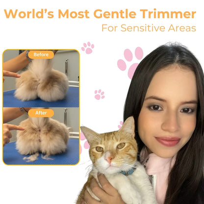 Cat Grooming Kit - Quiet Cordless Pet Trimmer for Gentle, Hassle-Free Grooming