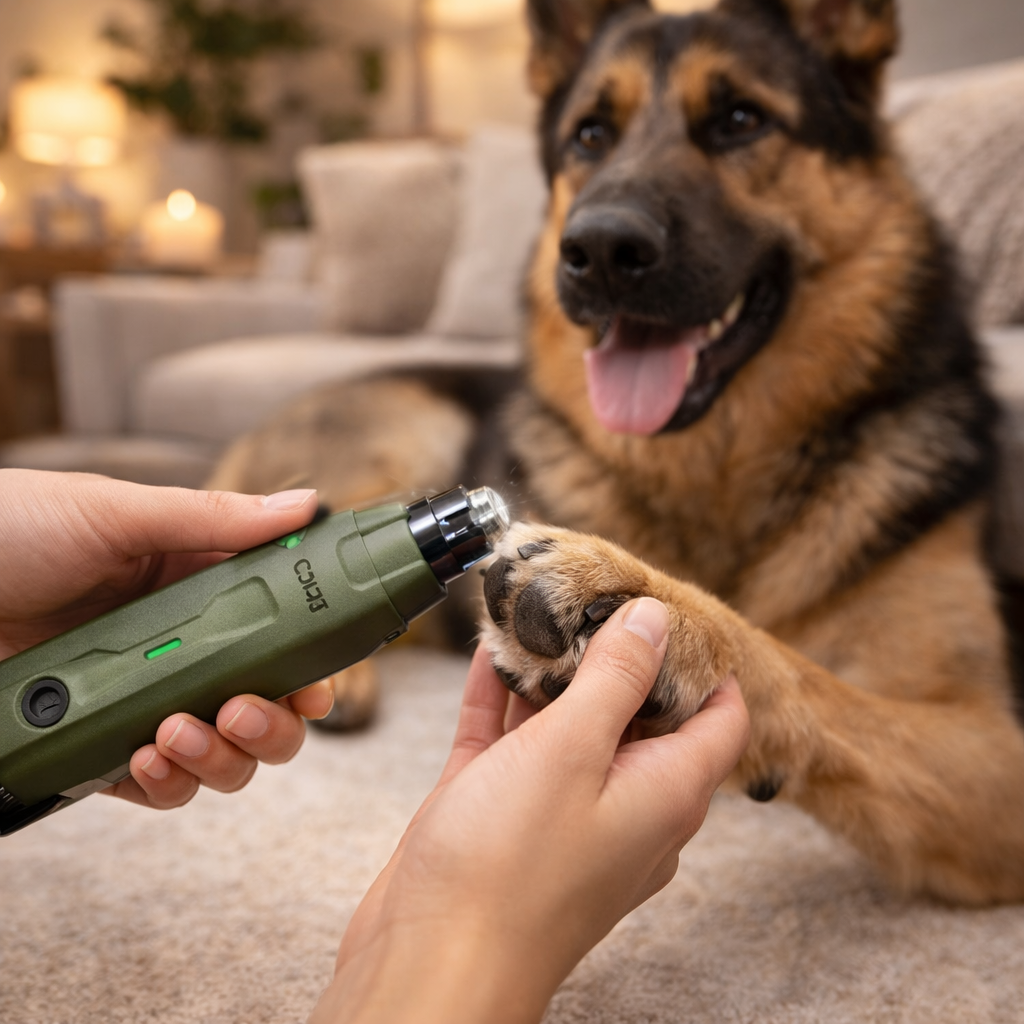 Dog Nail Grinder Professional 6 Speed – Electric Pet Nail Trimmer for Dogs & Cats, Quiet Rechargeable